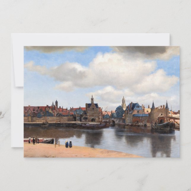 Johannes Vermeer - Blick auf Delft Dankeskarte (Vorderseite)