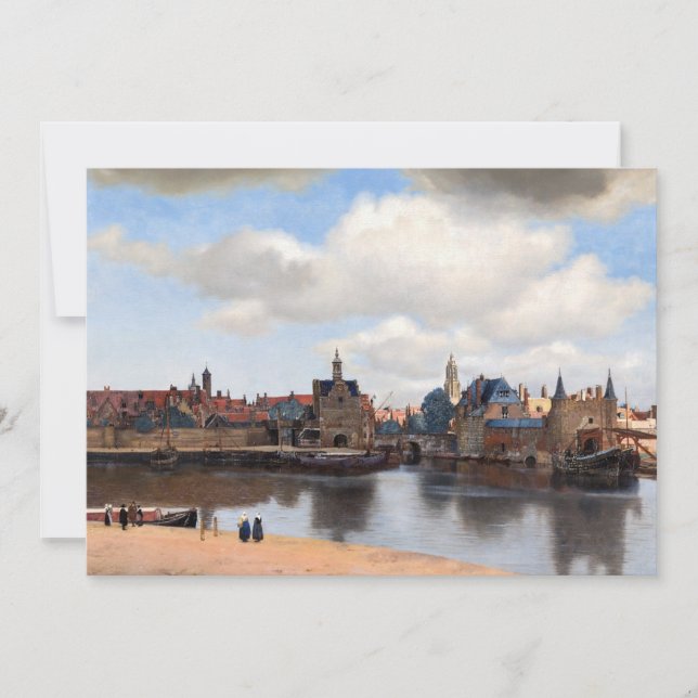 Johannes Vermeer - Blick auf Delft Einladung (Vorderseite)