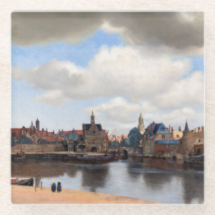 Johannes Vermeer - Blick auf Delft Glasuntersetzer
