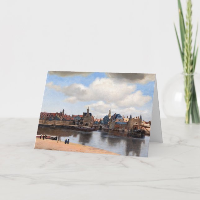 Johannes Vermeer - Blick auf Delft Karte (Vorderseite)