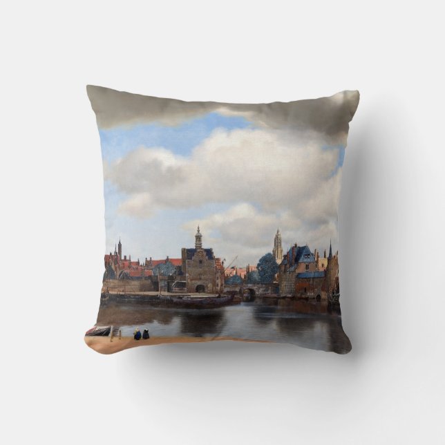Johannes Vermeer - Blick auf Delft Kissen (Vorderseite)