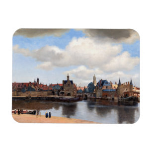 Johannes Vermeer - Blick auf Delft Magnet