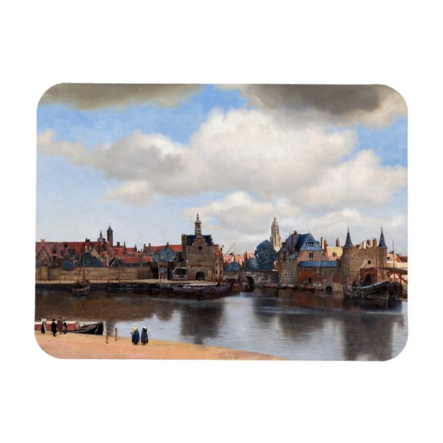 Johannes Vermeer - Blick auf Delft Magnet (Horizontal)
