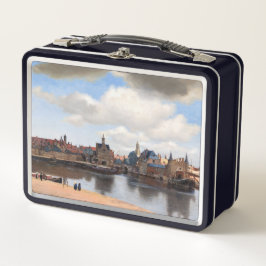 Johannes Vermeer - Blick auf Delft Metall Brotdose