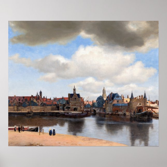 Johannes Vermeer - Blick auf Delft Poster (Vorne)