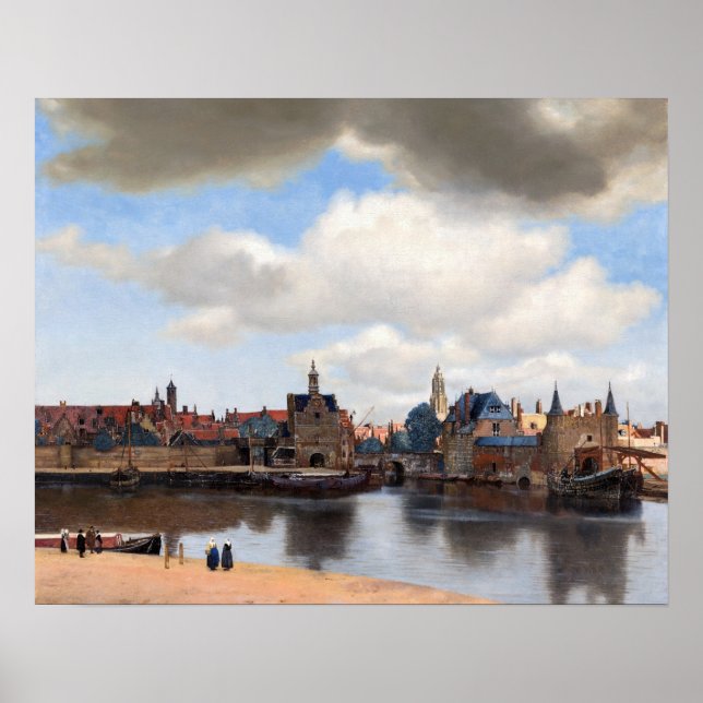 Johannes Vermeer - Blick auf Delft Poster (Vorne)
