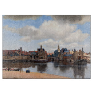 Johannes Vermeer - Blick auf Delft Schneidebrett