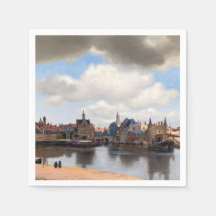Johannes Vermeer - Blick auf Delft Serviette
