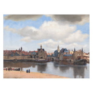 Johannes Vermeer - Blick auf Delft Tischdecke