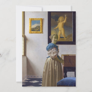 Johannes Vermeer - Dame stehend an einem Virginal Einladung