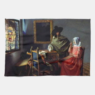 Johannes Vermeer - Das Glas Wein Geschirrtuch
