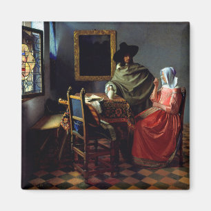 Johannes Vermeer - Das Glas Wein Magnet