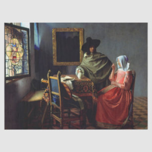 Johannes Vermeer - Das Glas Wein Seidenpapier