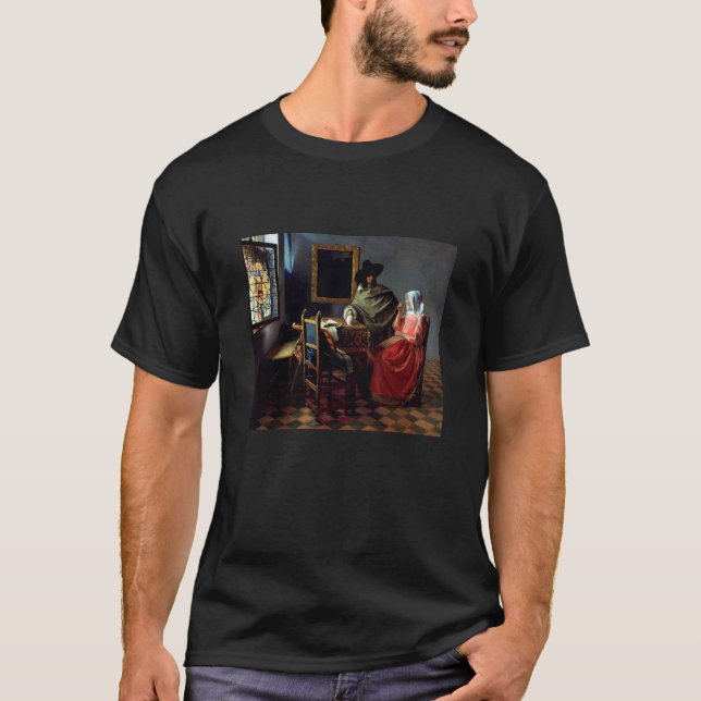 Johannes Vermeer - Das Glas Wein T-Shirt (Vorderseite)