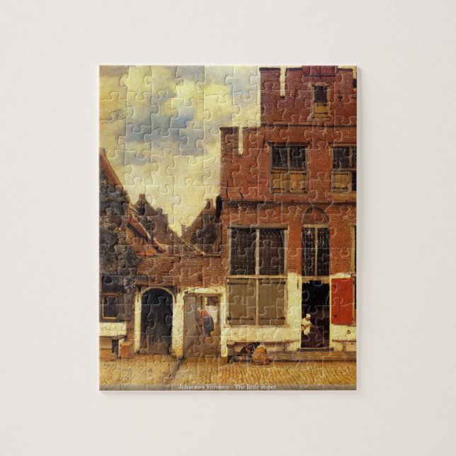Johannes Vermeer - das kleine Straßenpuzzlespiel Puzzle (Vertikal)