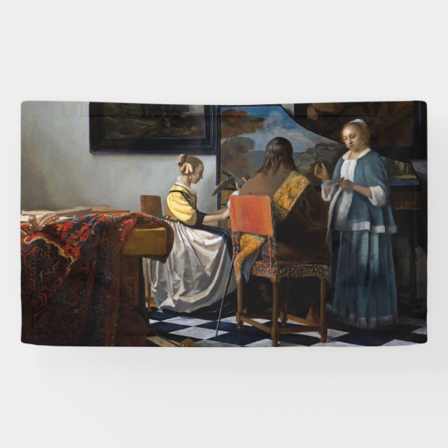 Johannes Vermeer - Das Konzert Banner (Horizontal)