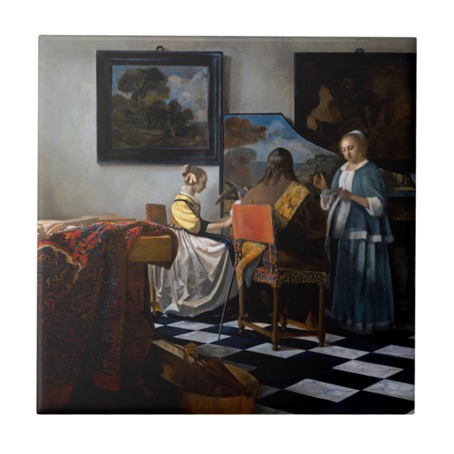 Johannes Vermeer - Das Konzert Fliese (Vorderseite)