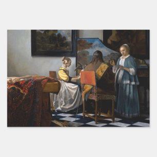 Johannes Vermeer - Das Konzert Geschenkpapier Set
