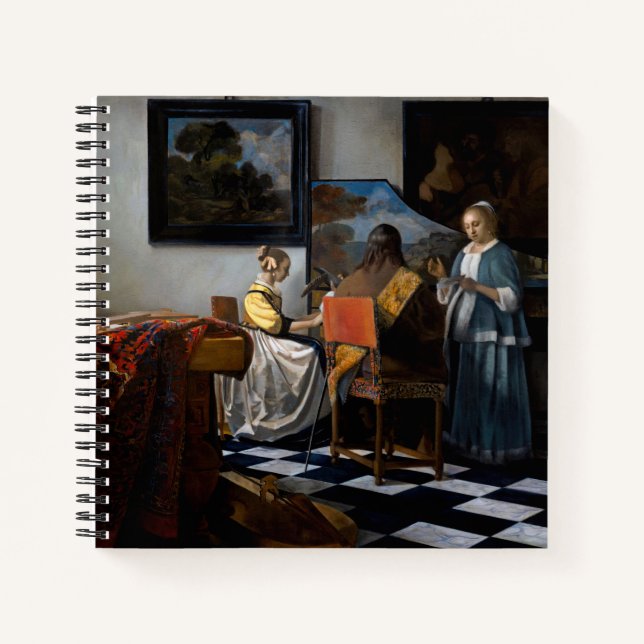 Johannes Vermeer - Das Konzert Notizbuch (Vorderseite)