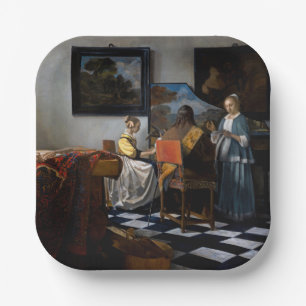 Johannes Vermeer - Das Konzert Pappteller