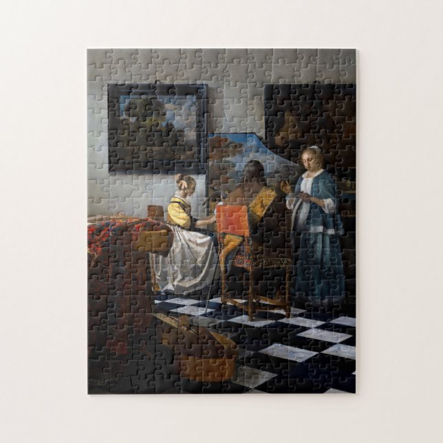 Johannes Vermeer - Das Konzert Puzzle (Vertikal)