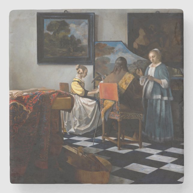 Johannes Vermeer - Das Konzert Steinuntersetzer (Vorderseite)