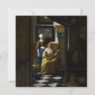 Johannes Vermeer - Das Liebe-Schreiben Dankeskarte