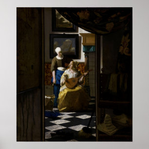 Johannes Vermeer - Das Liebe-Schreiben Poster
