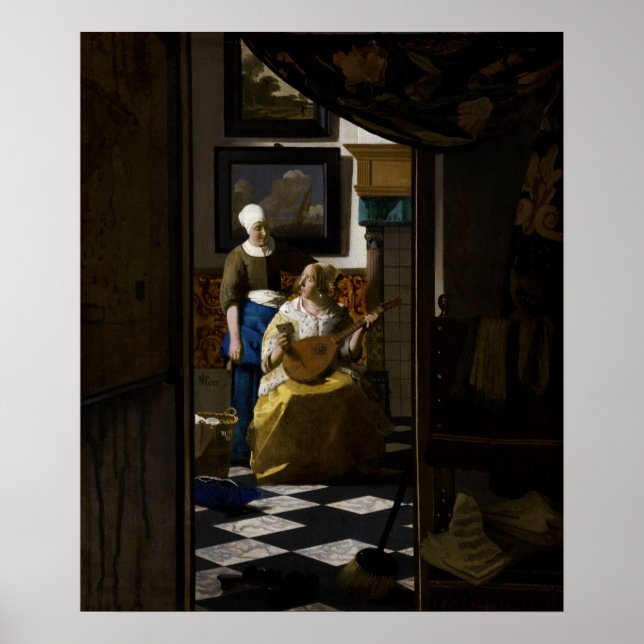 Johannes Vermeer - Das Liebe-Schreiben Poster (Vorne)
