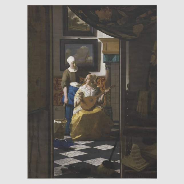 Johannes Vermeer - Das Liebe-Schreiben Seidenpapier (Von Creator hochgeladen)