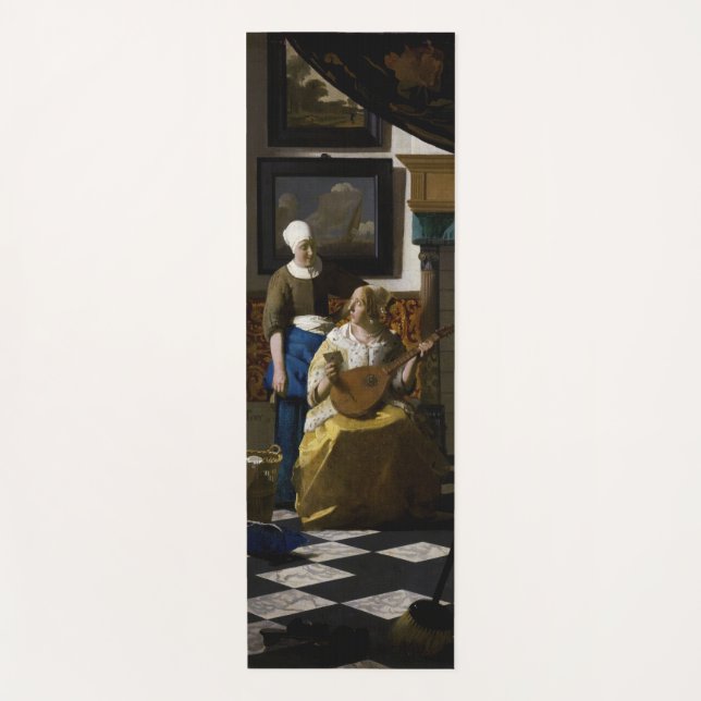 Johannes Vermeer - Das Liebe-Schreiben Yogamatte (Vorderseite)