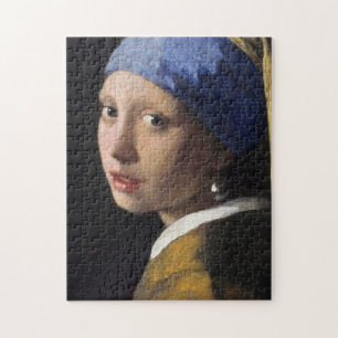 Johannes Vermeer - das Mädchen mit Perlenverering Puzzle