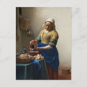 Johannes Vermeer - Das Milchmädchen-Gemälde Postkarte