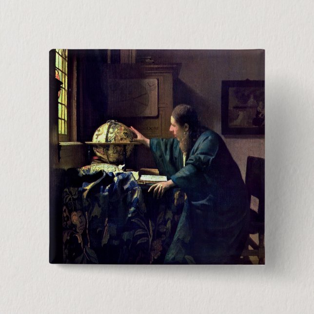 Johannes Vermeer - Der Astronom Button (Vorderseite)