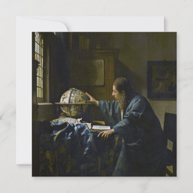 Johannes Vermeer - Der Astronom Dankeskarte (Vorderseite)