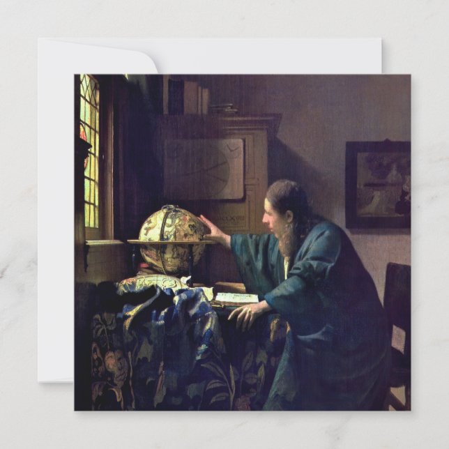 Johannes Vermeer - Der Astronom Dankeskarte (Vorderseite)