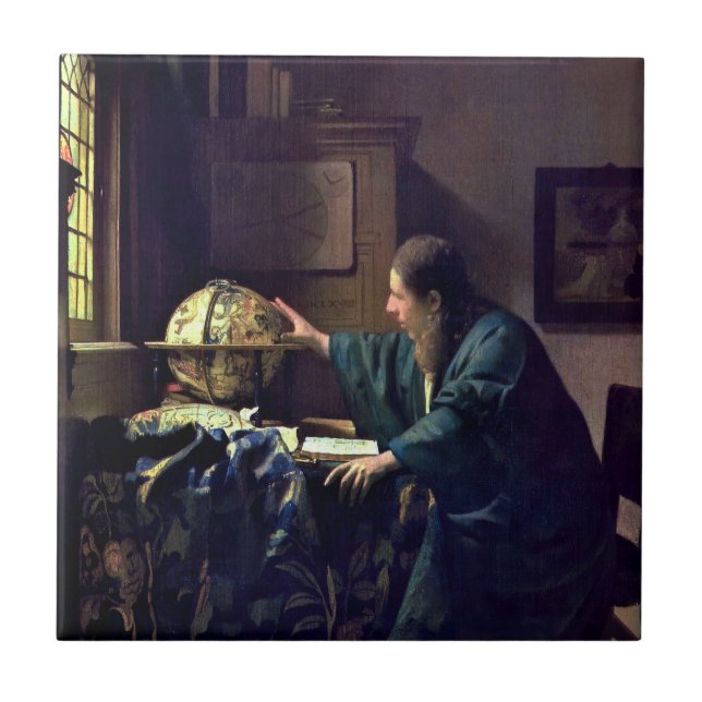 Johannes Vermeer - Der Astronom Fliese (Vorderseite)
