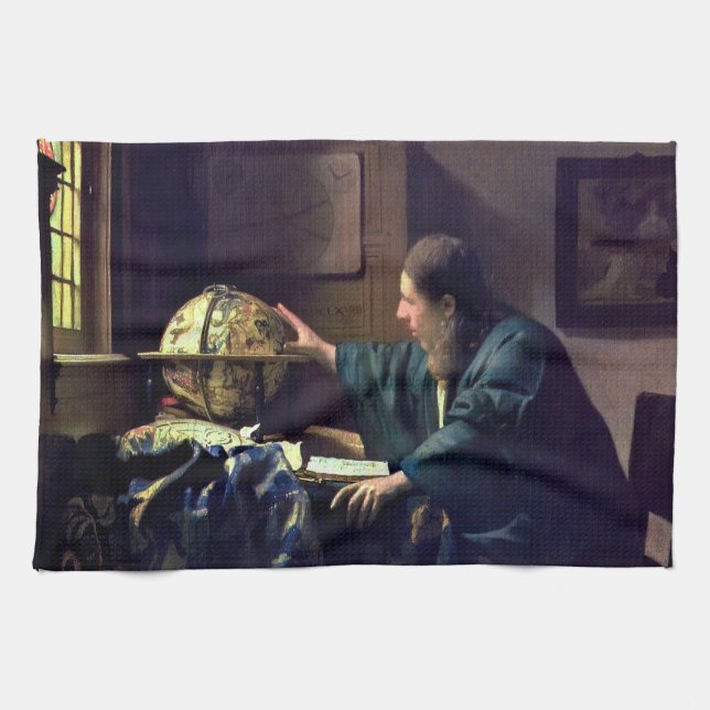 Johannes Vermeer - Der Astronom Geschirrtuch (Horizontal)