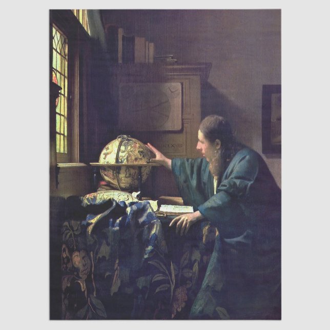 Johannes Vermeer - Der Astronom Seidenpapier (Von Creator hochgeladen)