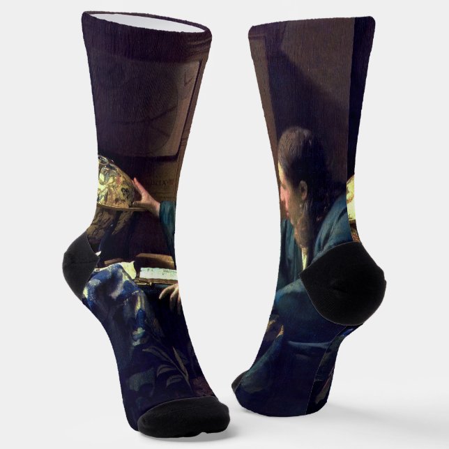 Johannes Vermeer - Der Astronom Socken (Gewinkelt)