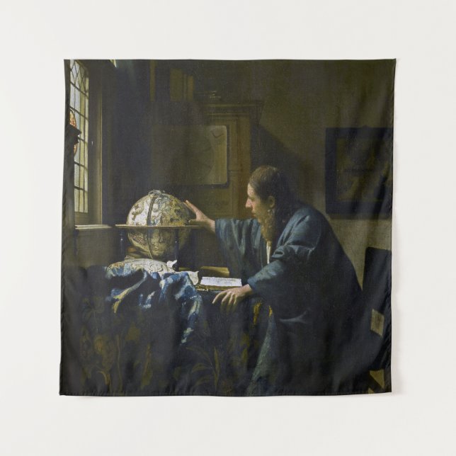 Johannes Vermeer - Der Astronom Wandteppich (Vorderseite)
