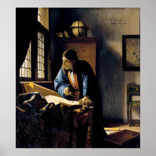 Johannes Vermeer - Der Geograf Poster