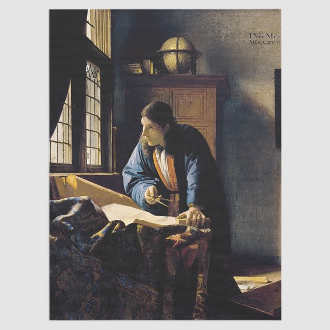 Johannes Vermeer - Der Geograf Seidenpapier (Von Creator hochgeladen)