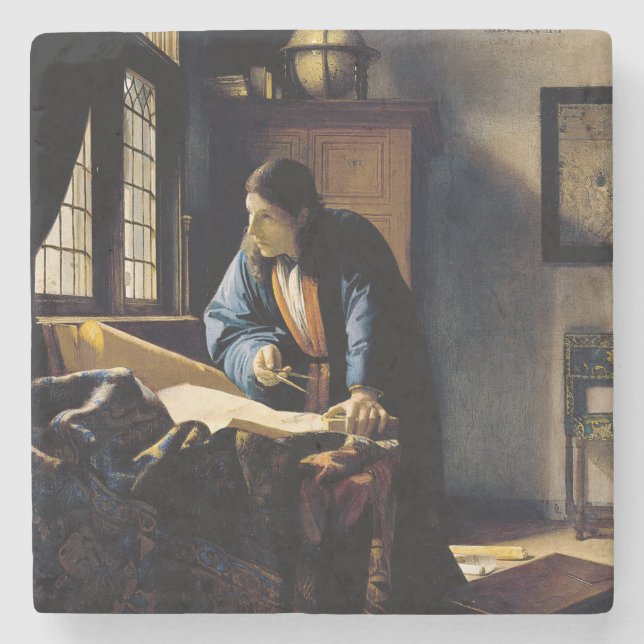 Johannes Vermeer - Der Geograf Steinuntersetzer (Vorderseite)
