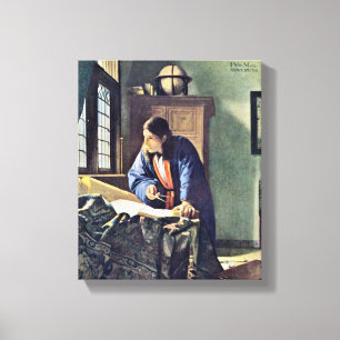 Johannes Vermeer - der Geograph Leinwanddruck