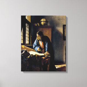 Johannes Vermeer - Der Geograph Leinwanddruck