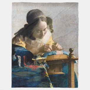 Johannes Vermeer - Der Lacemaker Fleecedecke
