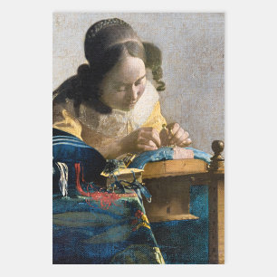 Johannes Vermeer - Der Lacemaker Geschenkpapier Set