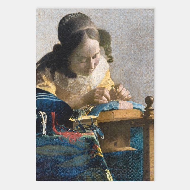 Johannes Vermeer - Der Lacemaker Geschenkpapier Set (Von Creator hochgeladen)