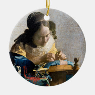 Johannes Vermeer - Der Lacemaker Keramik Ornament